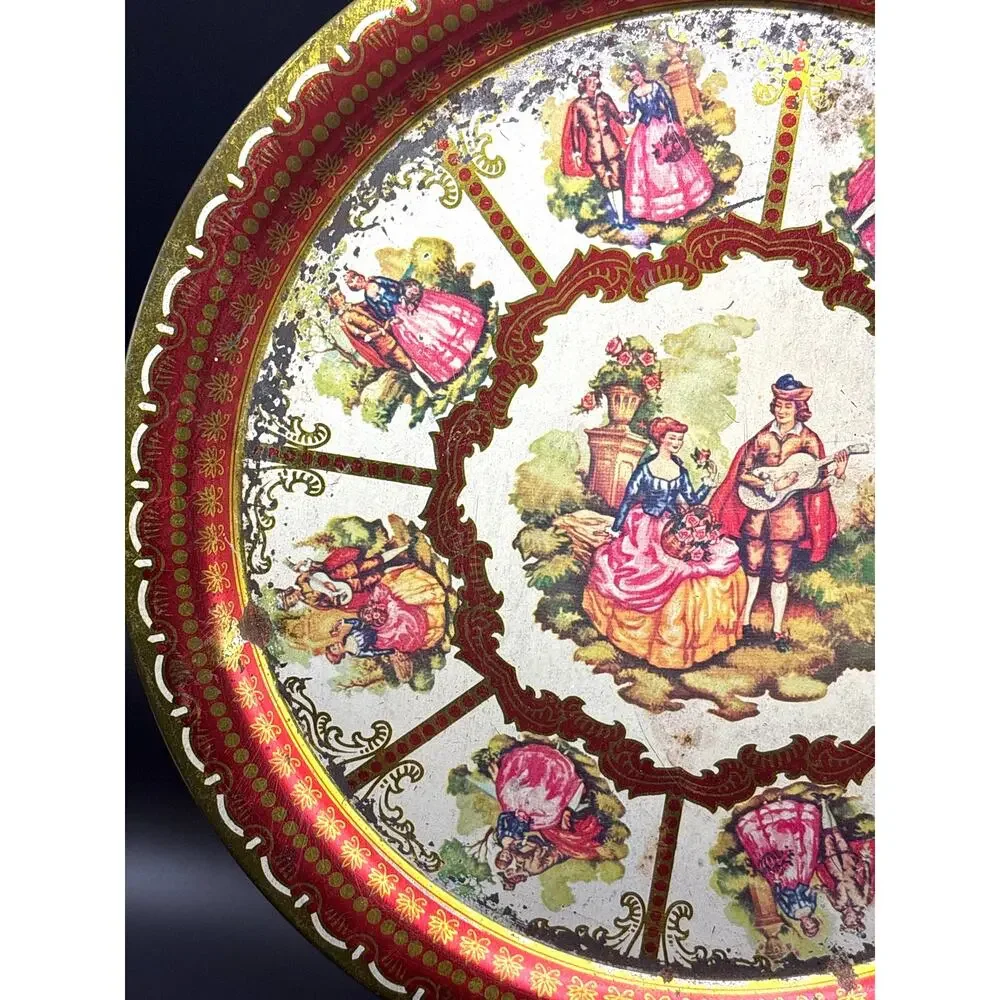 Vintage Tin Trinket Tray Serving Tray 